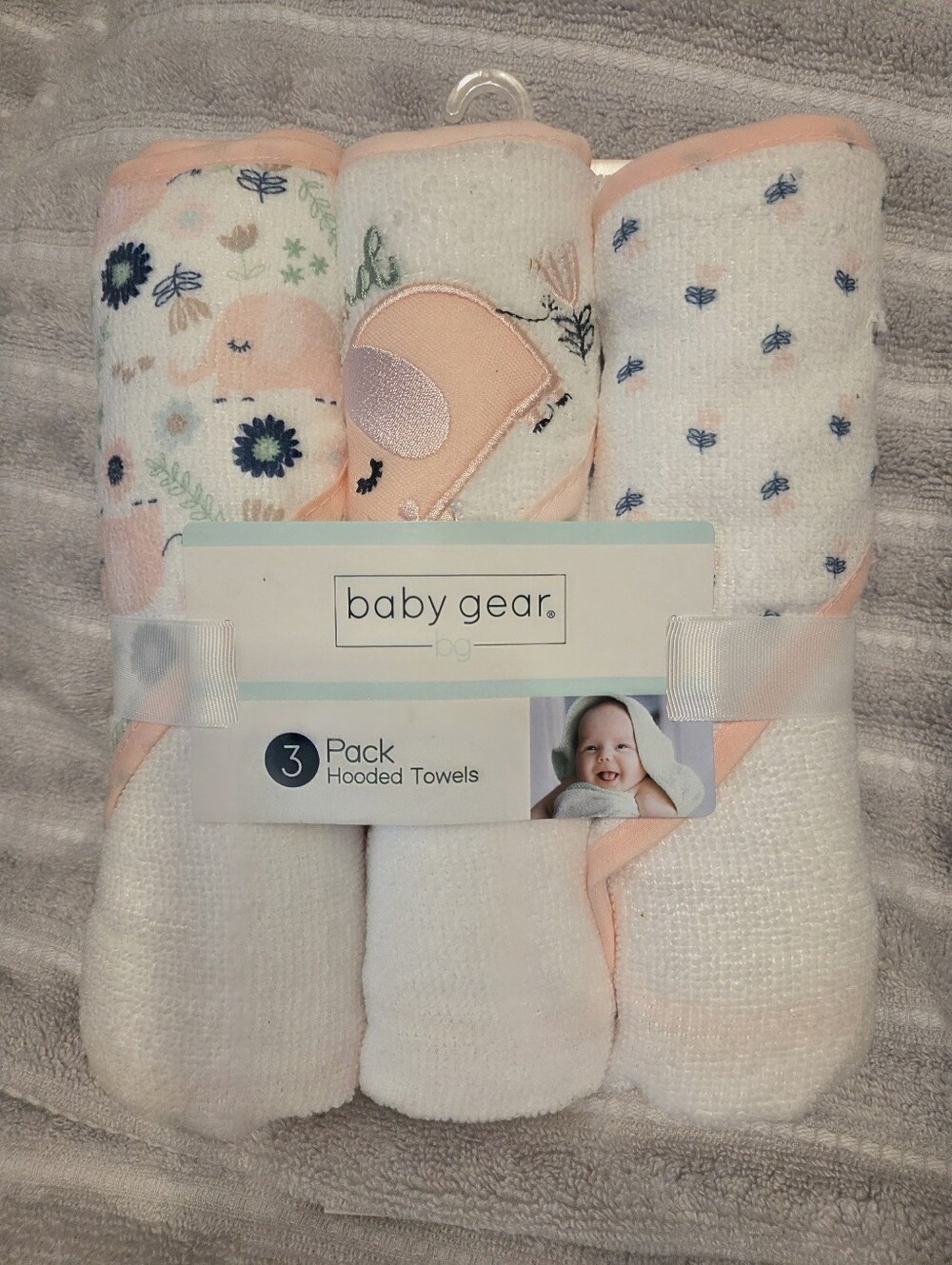 3pk Baby Gear Hooded Towels